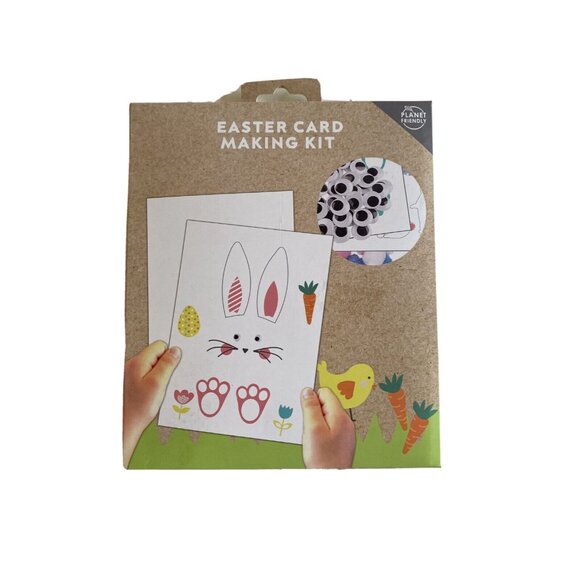 Easter Card Making Kit With Stickers Pompoms & Googly Eyes For Ages 7+ Planet Fr - Picture 1 of 9